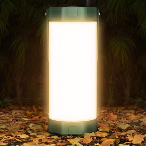 Survival Camping Lantern, 106LED with 5 Brightness, Up to 1200LM, 3 Modes & SOS, Rechargeable for 120hrs, IP68 Waterproof, Small & Light, Emergency Light for Blackout,Hiking (Green)